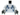Torso Atlantis Shark Pattern / Light Bluish Gray Arms / Dark Bluish Gray Hands
