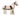 Horse with Black Eyes, White Pupils, Dark Brown Bridle and Reddish Brown Harness with Gold Tassels Pattern *brukt*