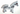 Horse with Dark Bluish Gray Spots and Covered Eyes Pattern *brukt*
