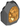 Rock 1 x 1 Geode with Molded Trans-Orange Crystals Pattern