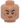 Minifigure, Head Black Eyebrows, Reddish Brown Cheek Lines and Chin Dimple, Slight Smile Pattern