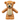 Teddy Bear with Black Eyes, Nose, and Mouth, Tan Stomach and Muzzle Pattern