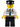 Airport - Pilot, White Shirt with Dark Blue Tie, Belt and ID Badge