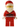 Santa - Fur Lined Jacket with 2 Wrinkles on Back, Red Legs