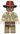 Indiana Jones - Tan Open Collar Shirt, Reddish Brown Fedora, Open Mouth Lopsided Grin