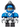 Clay Bot - Blue Shoulders, Flat Silver Visor