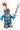 Royal Soldier / King's Guard - Flat Silver Helmet