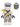 Zane - Legacy, Pearl Gold Armor Shoulder Pad, Flat Silver Head