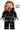 Black Widow - Black Jumpsuit, Dark Orange Mid-Length Hair, Printed Legs, Black Hands