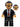 Lt. James Gordon, Black Hair, Black Suit, Dark Red Tie
