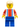 Soccer Player - Red, White, and Blue Team with Number 9 on Back, Tan Hair
