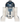 Astromech Droid, R2-D2, Flat Silver Head, Lavender Dots and Small Receptor